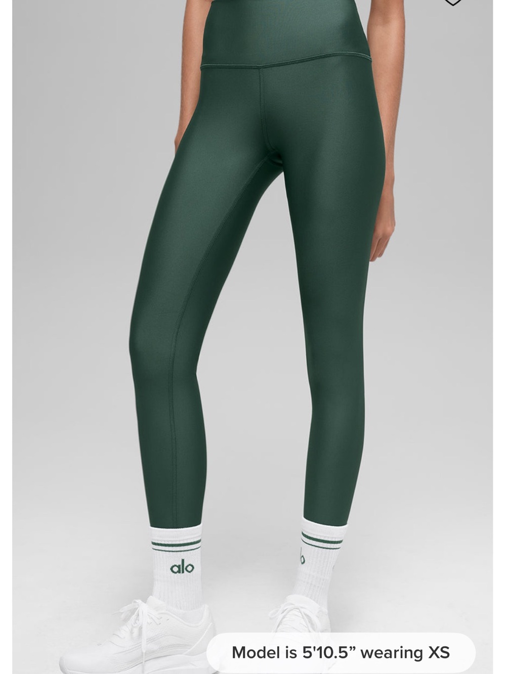 ALO Yoga Womenโs High-Waist airlift Leggings in clover green